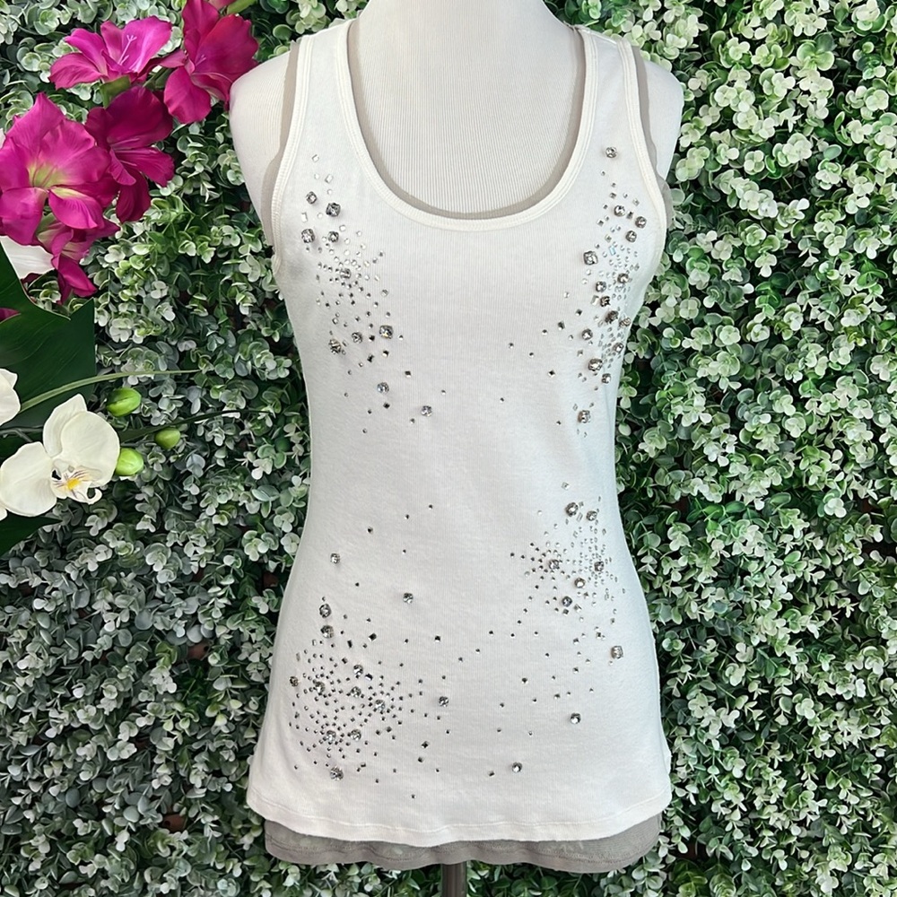 INC International Concepts Rhinestone Tank Top